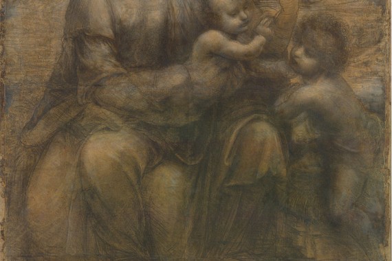 LEONARDO: SANT’ANNA, LA VERGINE E IL BAMBINO CON L’AGNELLINO